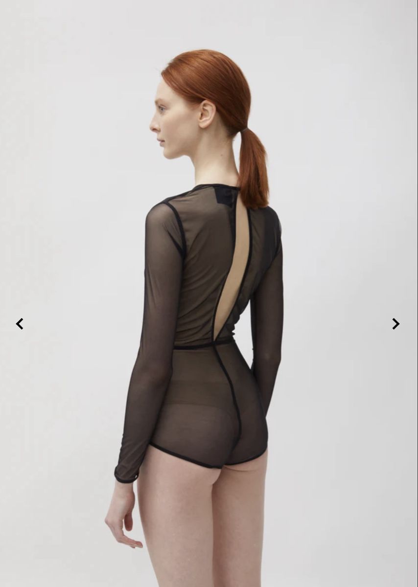Top: ANN DEMEULEMEESTER New Soft Tulle Bodysuit – Nuovo (secondo la descrizione) da Emmen venduto da Avviivva_Com2023 1
