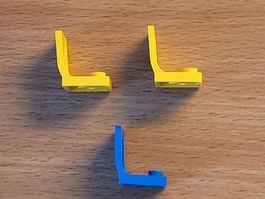 Lego - Pièces de rechange - 2x jaune + 1x bleu - Siège auto