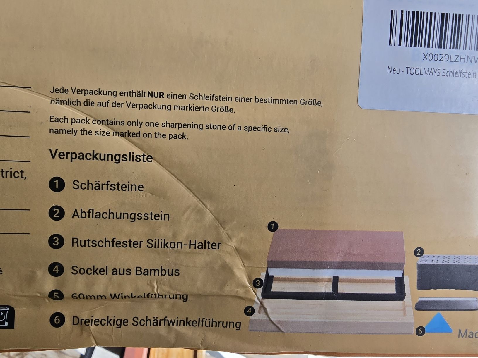 Spitzer: Schleifstein 3000/8000 Körnung & Holz Basis Messerschärfer – Gebraucht aus Zürich von sapta15 3