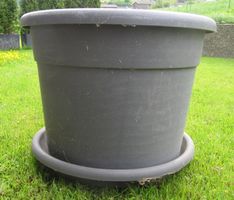 Grosser Pflanzentopf mit Untersetzer, ca. D=50cm H=41cm