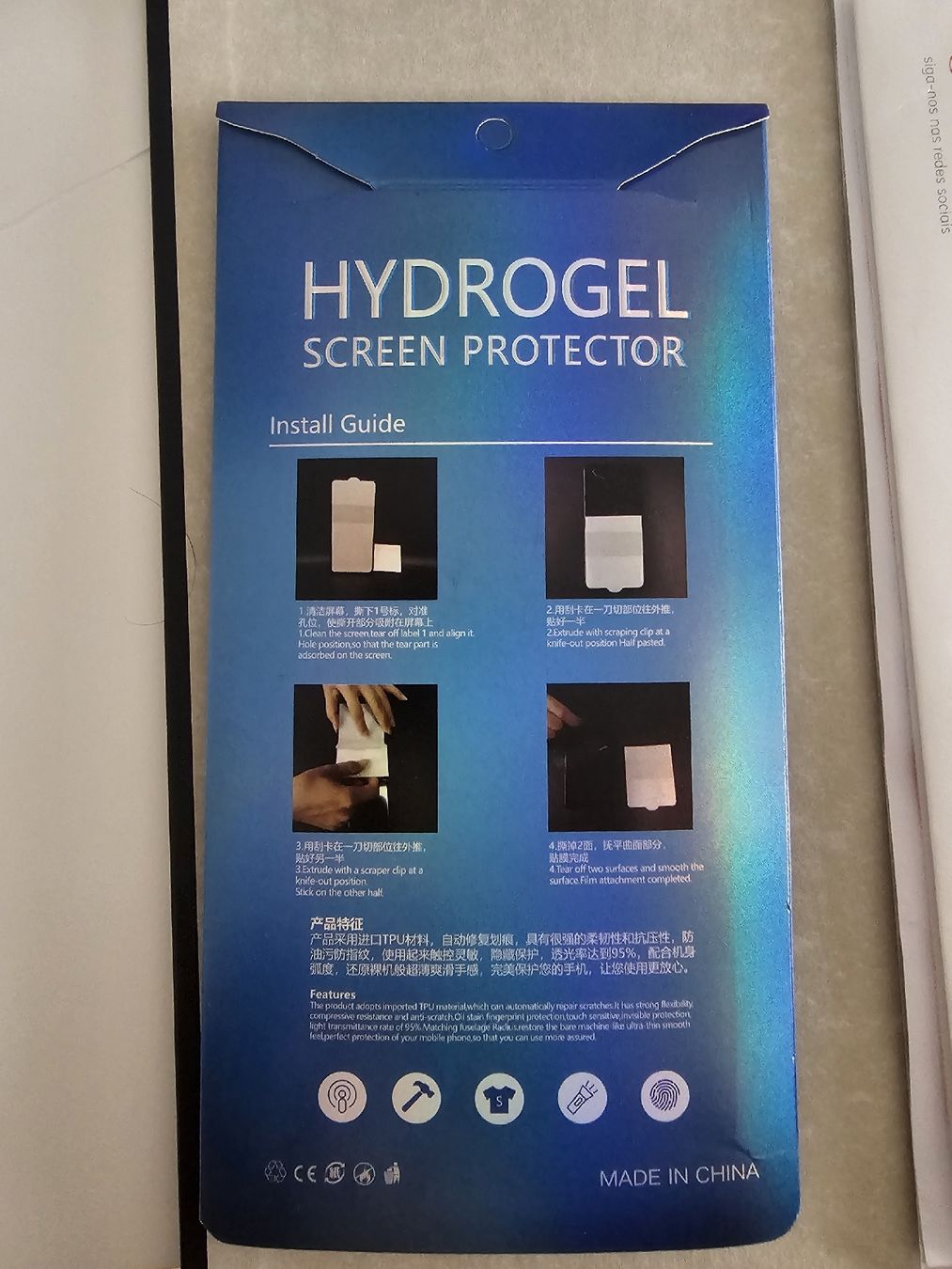 Ritocchi & pellicole di protezione: 4x Hydrogel Protector privacy protection Iphone16promax – Nuovo e nell'imballaggio originale da Leysin venduto da MateusBras
