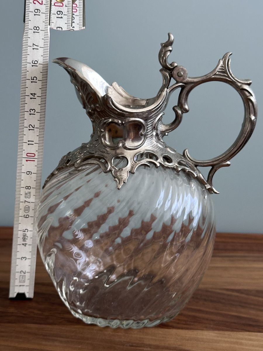 Caraffe: Antique Silver-Plated and Glass Jug – Usato da Zürich venduto da Ddechkovd 3