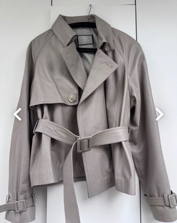 Neuwertige Lederjacke von Linelbi Gr. 36 in taupe