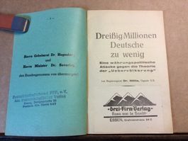 Altes Heft Dreißig Millionen Deutsche zu ... wenig