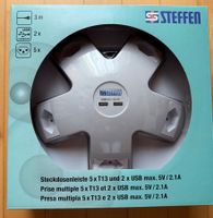 5er Steckdosenleiste in Sternform inkl. USB Anschlüssen