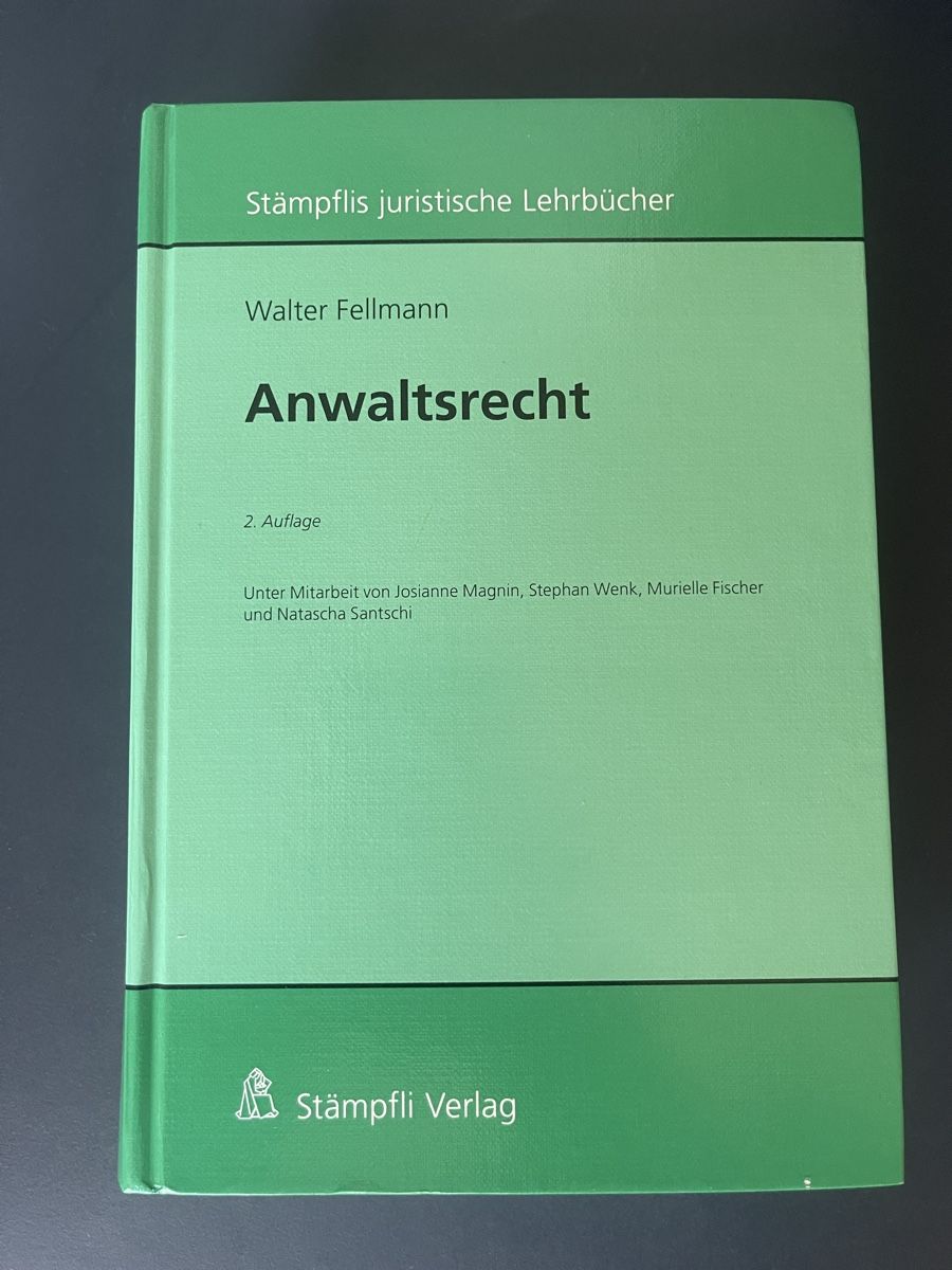 Libri: Anwaltsrecht – Nuovo (secondo la descrizione) da Luzern venduto da avi_jhr8