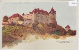 La Chateau de Gruyeres - Litho