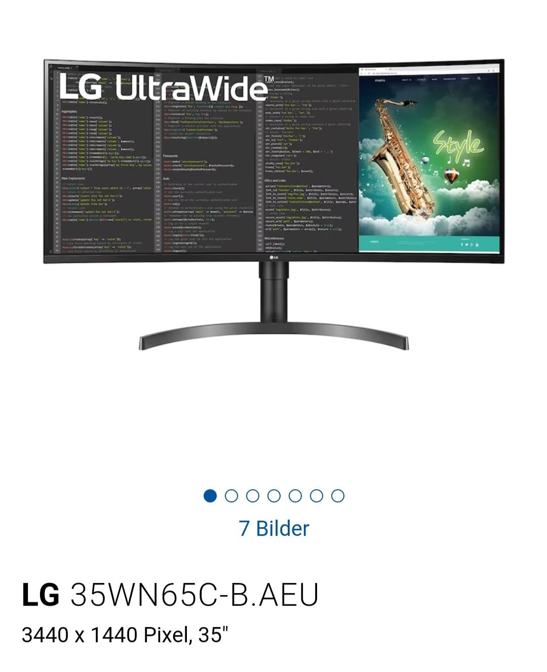 LG Monitore: Monitor 35" – Gebraucht aus Glattbrugg von