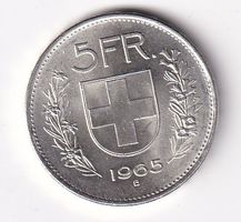 5 Franken 1965 fast unz