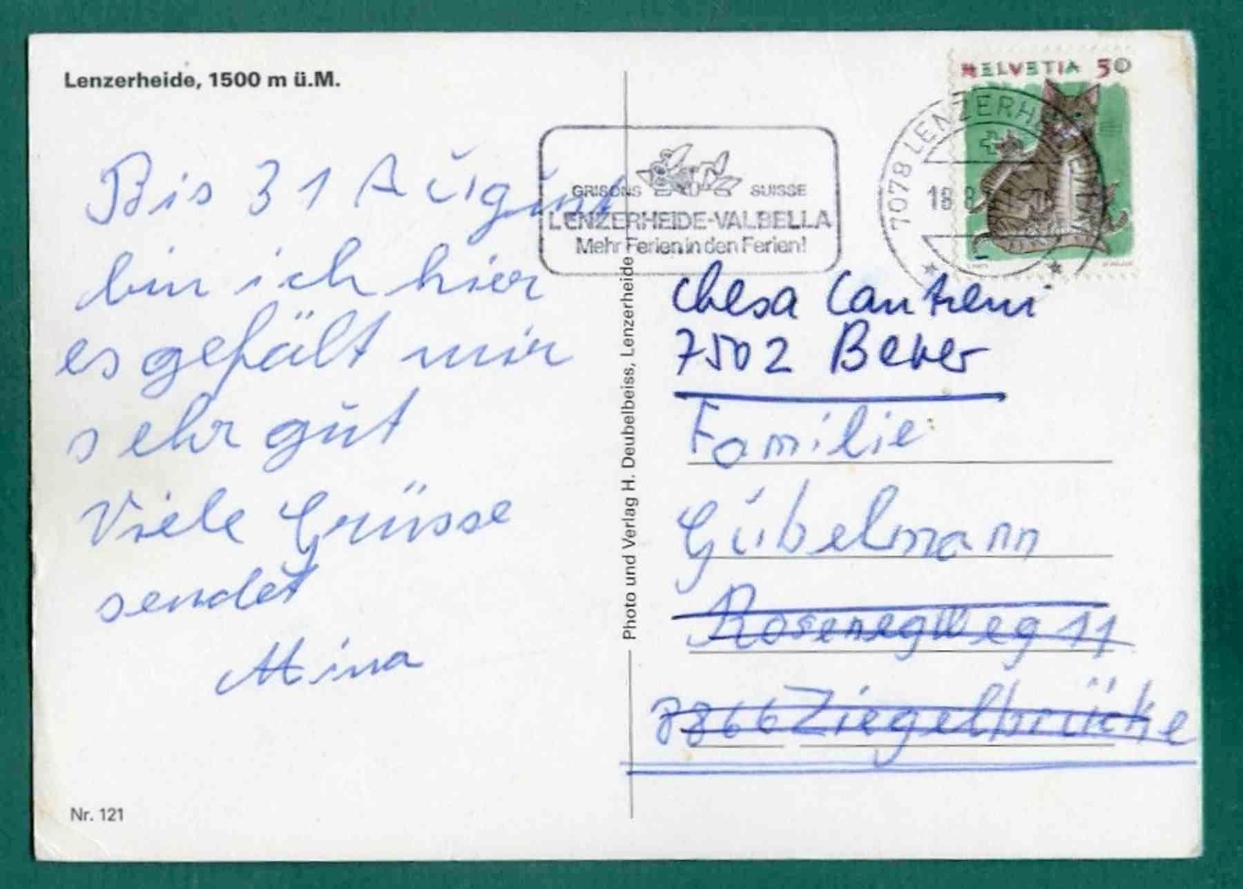 Cartoline postali: Lenzerheide, 1991, gelaufen, Grossformat – Usato da Sargans venduto da Hausi1951 1
