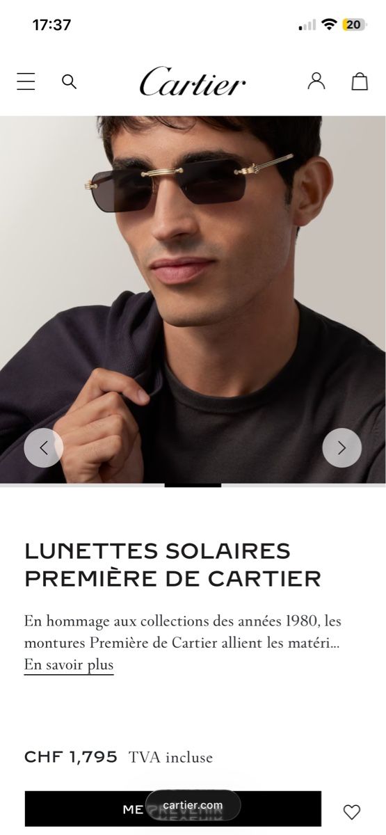 Cartier Lunettes & Verres: Cartier sunglasses retro style – Neuf avec emballage d'origine à Grand-Lancy par nassialps_ 7