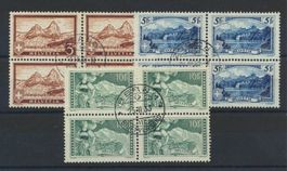 Freimarken 177-179 im Viererblock gestempelt
