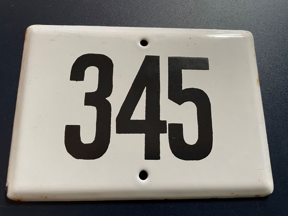 hausnummer 345 /antik/nummernschild Kaufen auf Ricardo