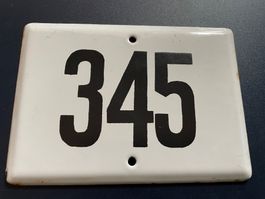 hausnummer 345 /antik/nummernschild