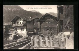 Evolene, Vieux Chalets, die alten Häuse