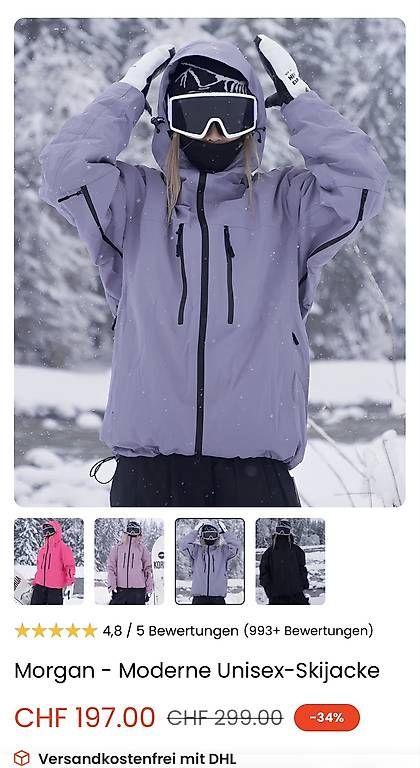 Giacche: Morgan - Moderne Unisex-Skijacke – Usato da Wohlenschwil venduto da sina46 1
