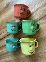 Espresso-Tassen Set 5 Stk farbig mit Gesichtern