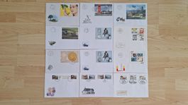 12 FDCs mit Sonderblöcken
