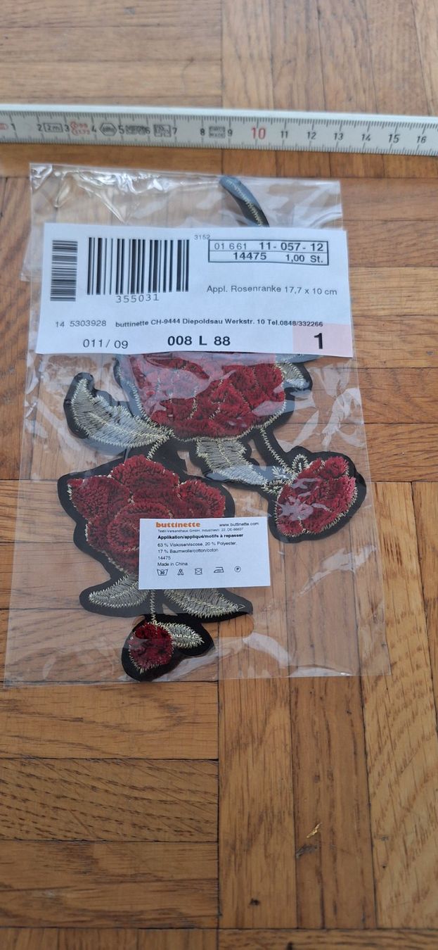 Patches: Rose erhöt Bügel Bild – Gebraucht aus Wetzikon ZH von NaWetzi 4