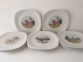 SUISSE LANGENTHAL 11 x assiettes / Teller (1976/1977)
