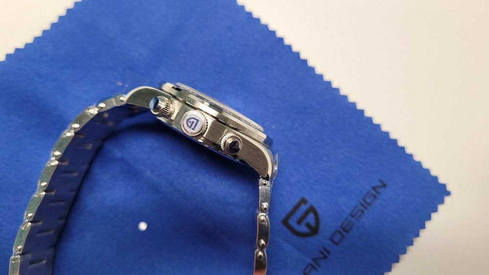 TYBERLEY Uomo Vintage Quartzo Orologio Panda Quadrante VK64 Movimento in acciaio inox 100M impermeabile luminoso Sport Cronografo Orologio da polso, Bianco-nylon, Classico