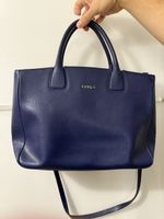 Furla Handtasche Leder blau