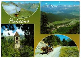 Pontresina - 4 Bild AK