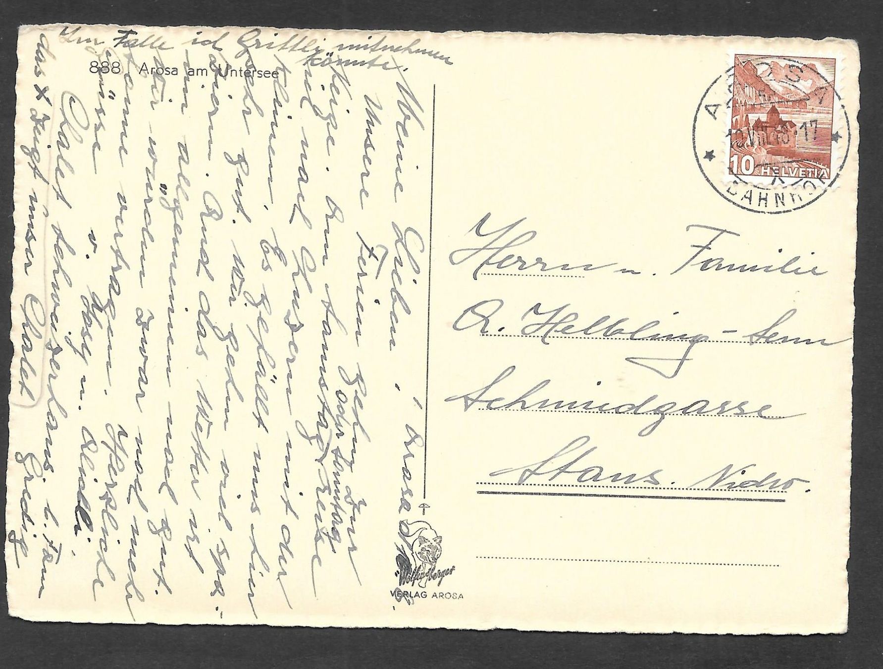 Cartoline postali: Arosa am Untersee – Usato da Olten venduto da clotaldi 1