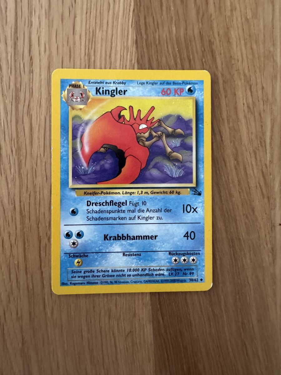 Cartoline: Kingler fossil set – Usato da Meinisberg venduto da Knightdeals