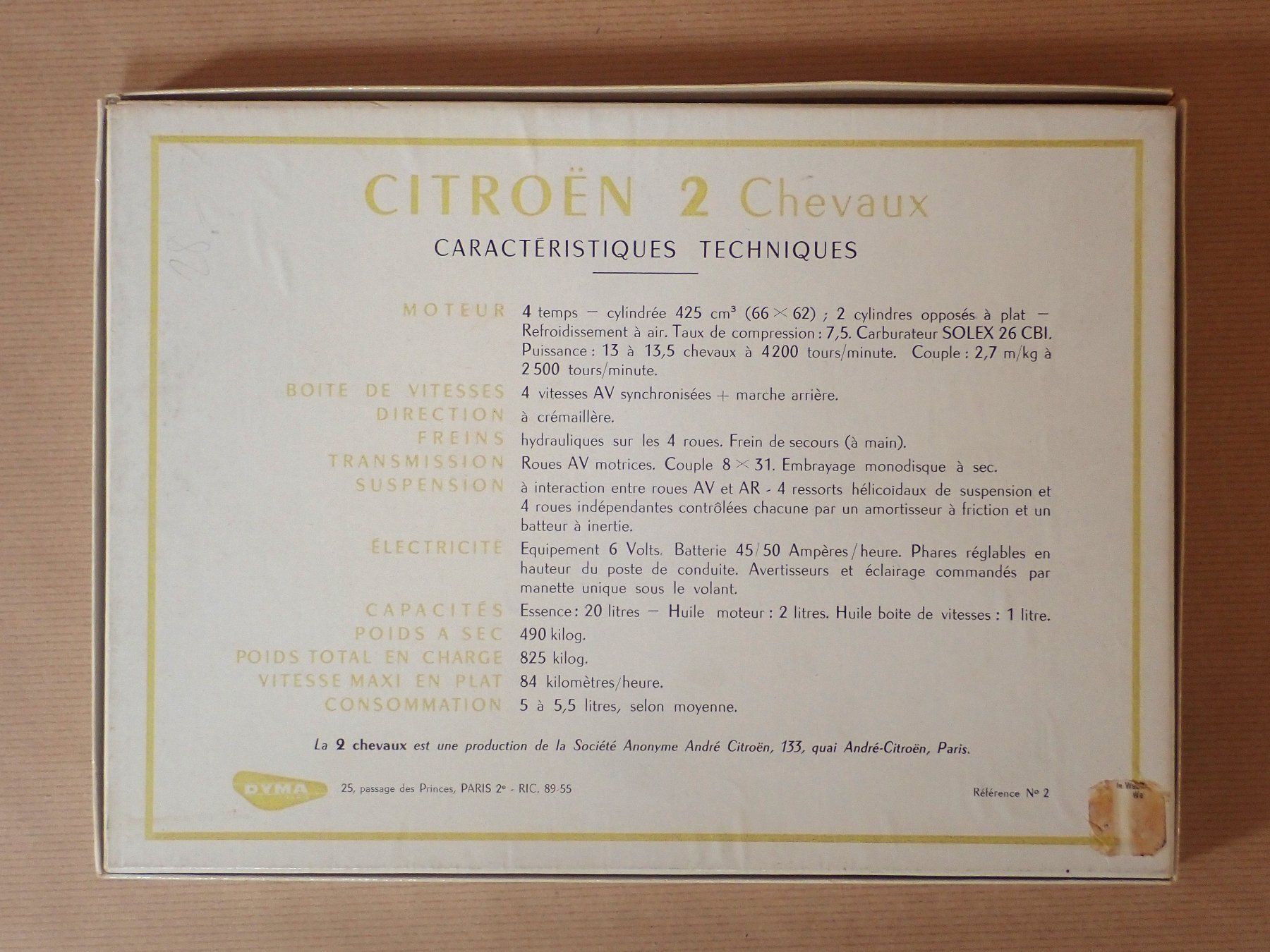 Puzzle: Citroen 2CV 1962 - Puzzle Dyma Paris – Usato da Winterthur venduto da 602ccm 2