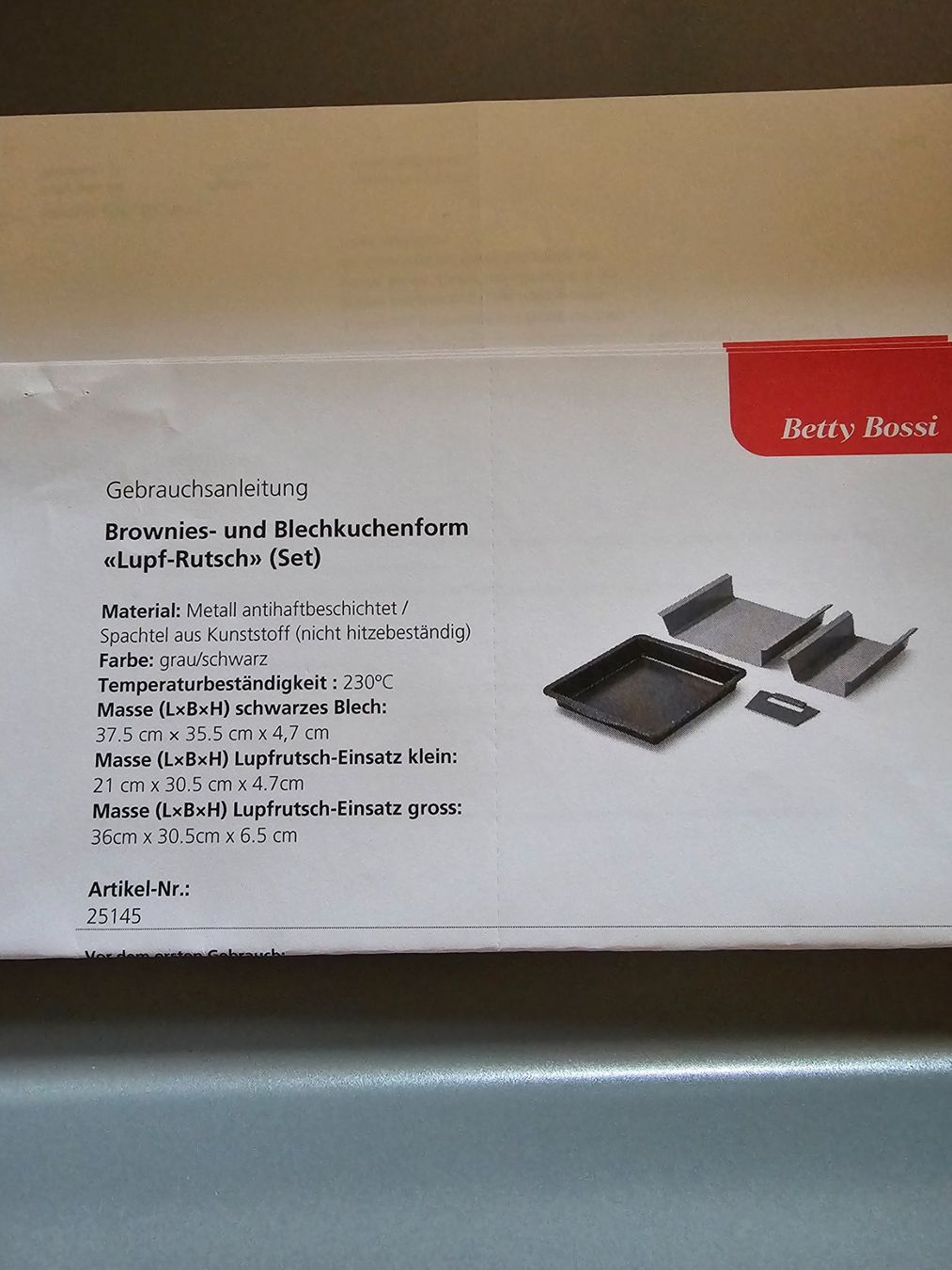 Betty Bossi Teglie da forno: Brownies - und Blechkuchenform – Nuovo (secondo la descrizione) da Bigenthal venduto da Westerngirl 1