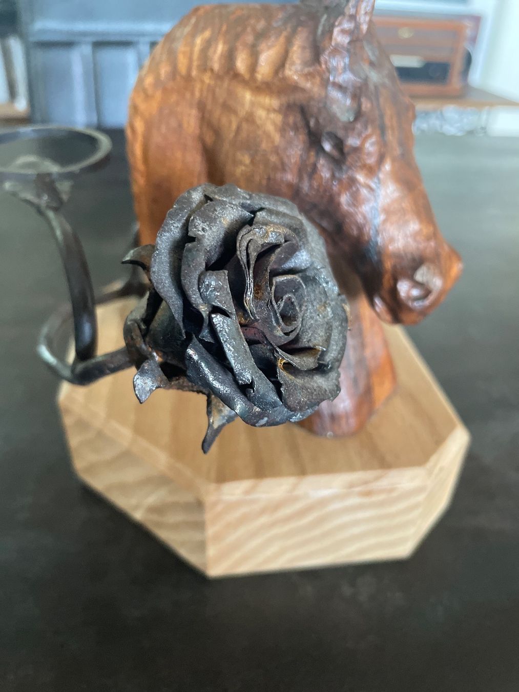 Portacandele: Bougeoir Art Déco Cheval Rose – Usato da Vallamand venduto da Bricbracbroc82 7