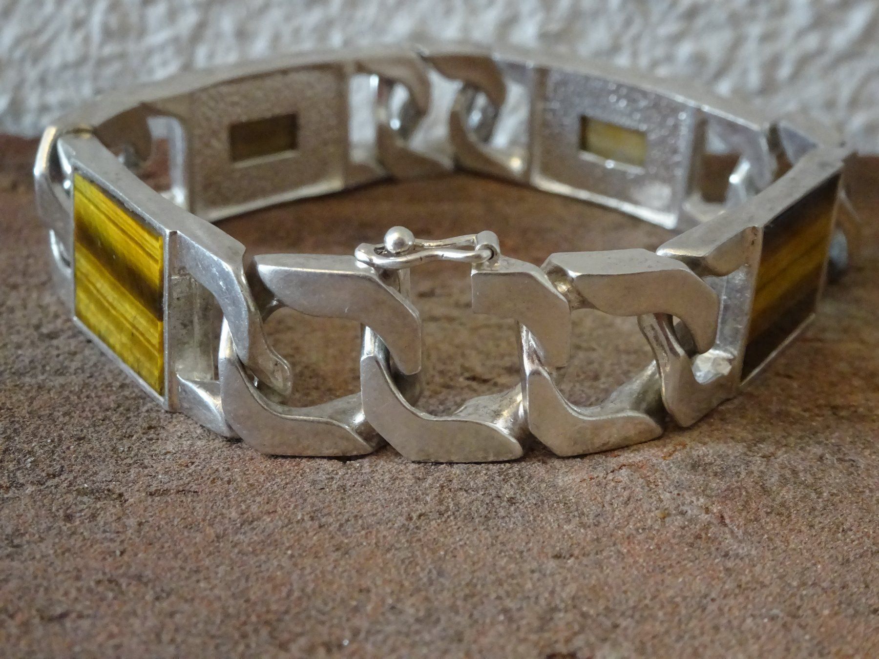 Bracciali & Braccialetti: Armband Tigerauge / 835 Silber – Usato da Esslingen venduto da FetteSchnecke