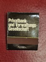 Zündhölzer "Privatbank und Verwaltungsgesellschaft" Zürich