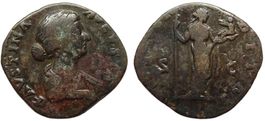 FAUSTINA II bronze sestertius (161-164 AD) - Fecvnditas