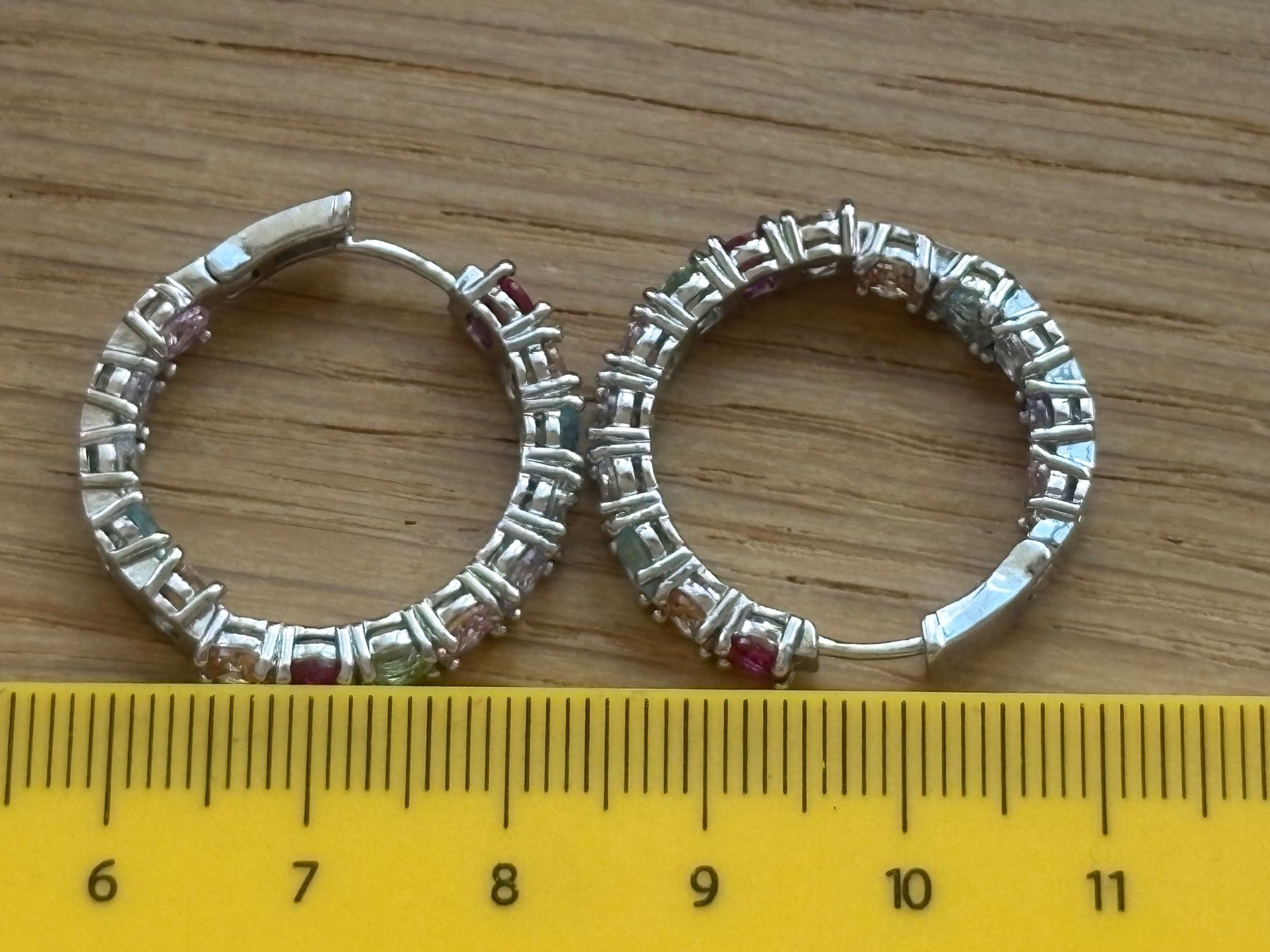 Orecchini pendenti & Orecchini a lobo: Luxus Elegante Creolen Ohrstecker Multicolore Silberfarben – Nuovo (secondo la descrizione) da Biel-Bienne venduto da Roserosse13 6