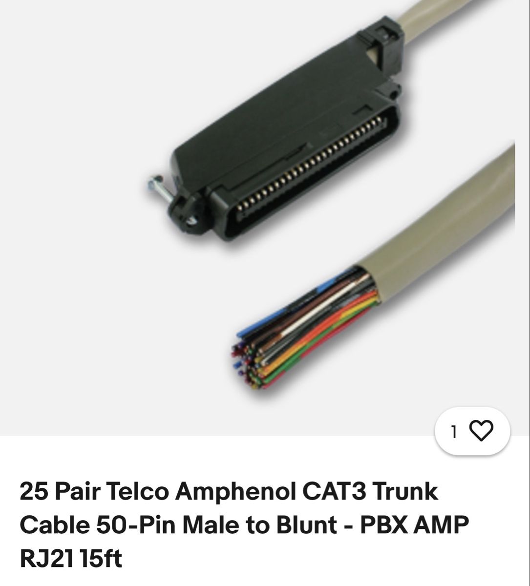 Cavi: 25 Pair Telco Trunk Cable – Usato da Lyss venduto da Shantishiva 5
