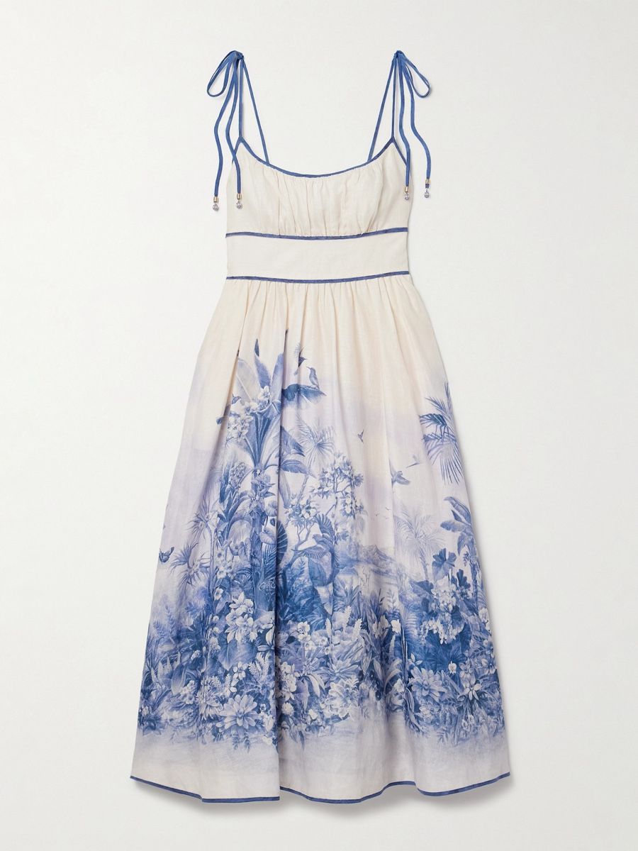 Kleider: Linen Blend Midi Dress – Neu (gemäss Beschreibung) aus St.Josefen von lop_lh8d