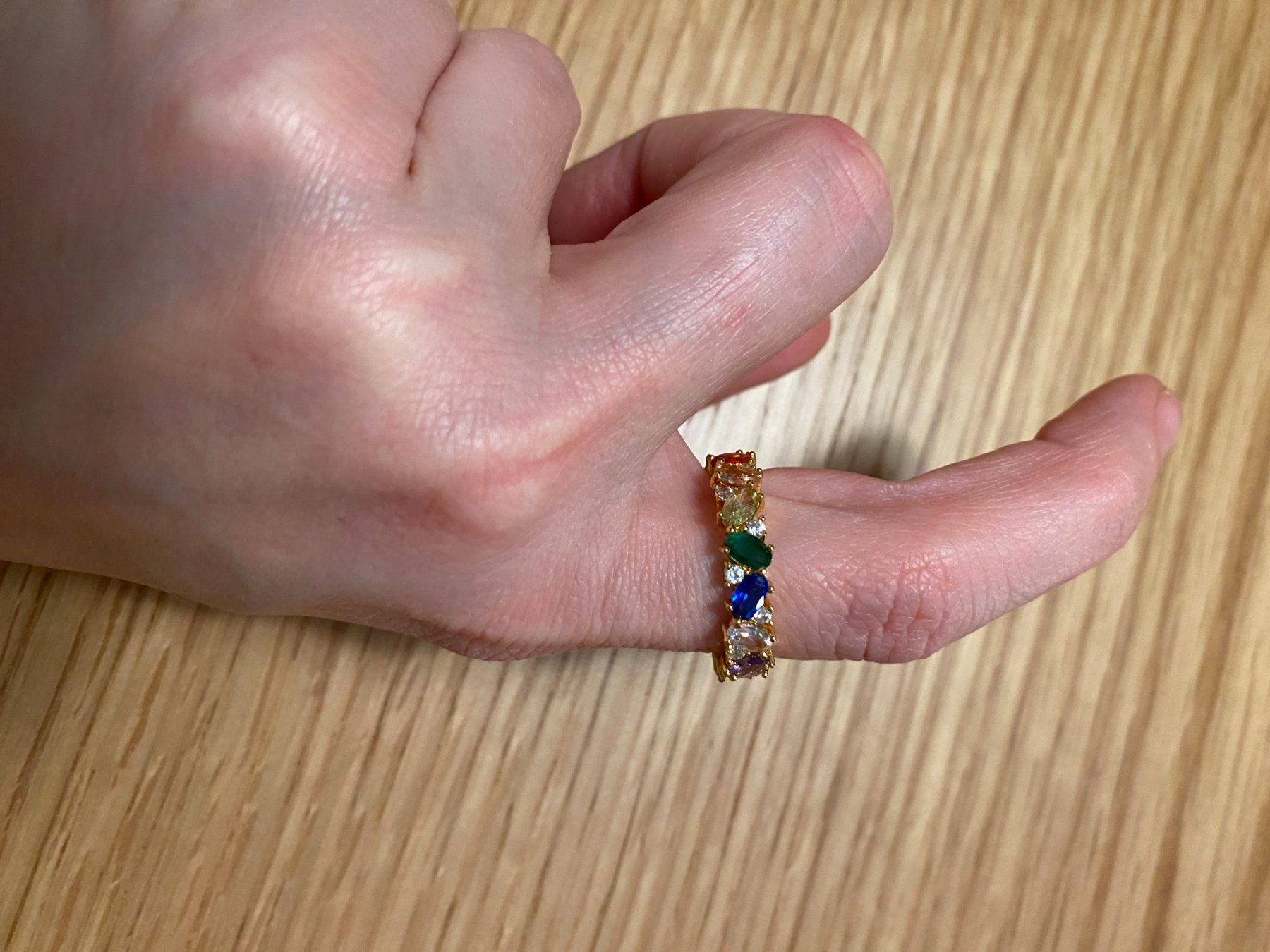 Anelli: Wunderschöner Ring mit mehrfarbigen Kristallen – Nuovo (secondo la descrizione) da St. Gallen venduto da art_pn78 1