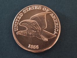 USA 1 Oz .999 Copper, One Cent 1856