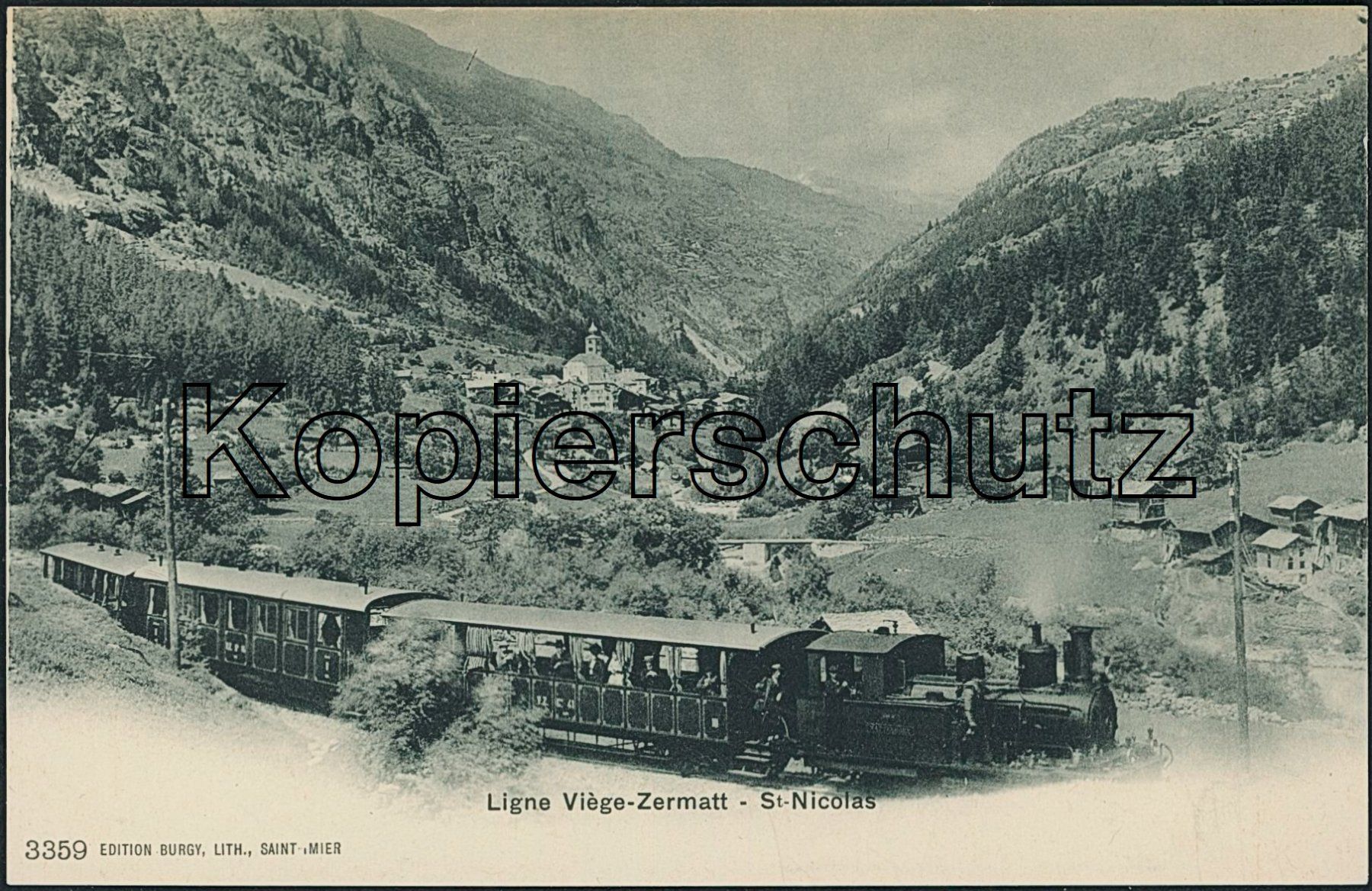 Cartoline postali: VS St. Niklaus - Bahn VZ – Usato da Schindellegi venduto da masutka7