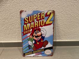 SUPER MARIO 2 / VINTAGE BLECHSCHILD  NEU !