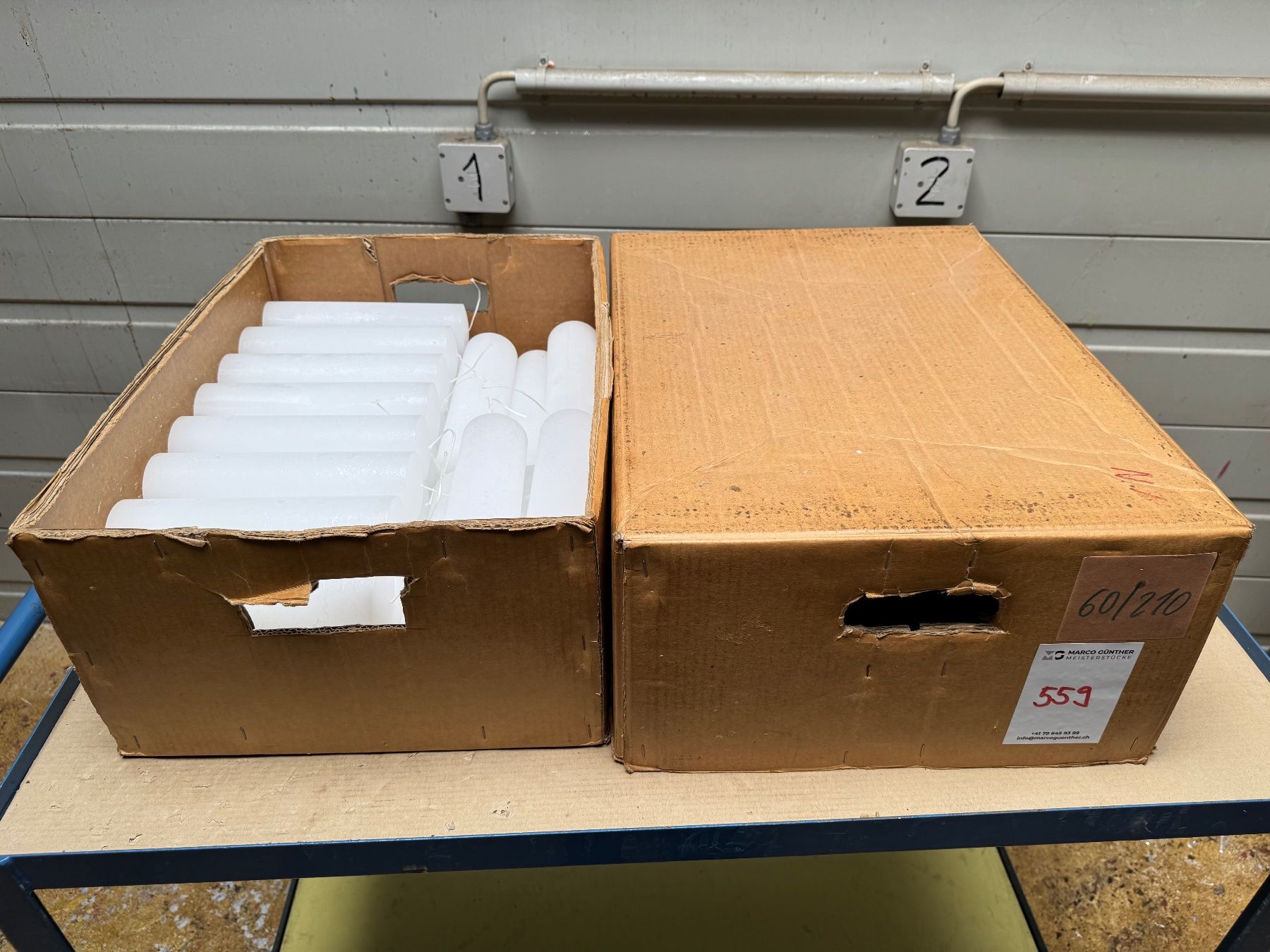 Bougies: 559 Posten Raureifkerzen aus Liquidation – D'occasion à Derendingen par Meisterstuecke 1