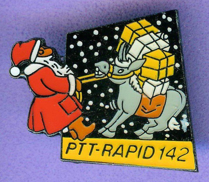 Placchette & Badge: PTT  RAPID 142  Samichlaus & Esel – Usato da Winterthur venduto da Sammleroase