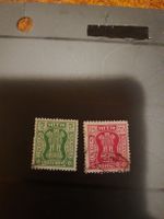 Lot de 2 timbres indiens anciens - Service - Inde! (50)