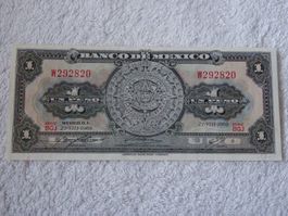 Mexikanische 1 Peso Banknote von 1969 - Top Zustand!
