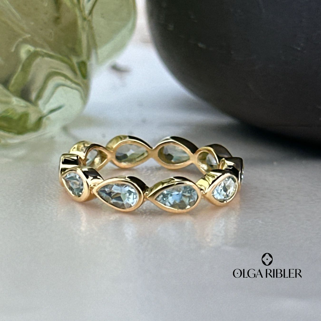 Olga Ribler Ringe: Memory Ring mit Blautopas Grösse 56 – Neu (gemäss Beschreibung) aus Luzern von Schmuckoutlet 1