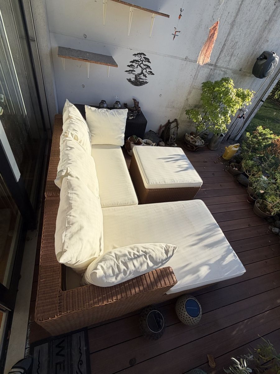 Sofas: Lounge Set Polyrattan hellbeige mit Hocker gebraucht – Gebraucht aus Zollikofen von Gio71 2