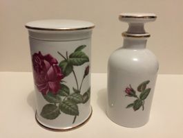 PORCELAINE DE PARIS FRANCE Pot et flacon (état selon photos)