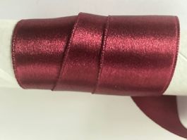 SATINBAND DEKO SCHLEIFENBAND 25 mm BORDEAUX WEINROT 5 m NEU